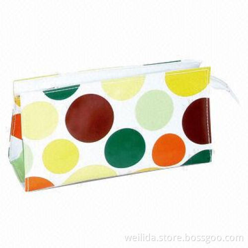 Cosmetic Bag, Made of PVC and Fabric Back, Measuring 19 x 6 x 10.5cm